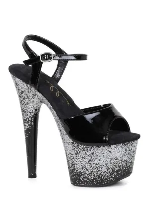 709-CARI Platform Sandal | Clear Vinyl