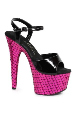 709-MARINA Platform Sandal  | Clear Vinyl