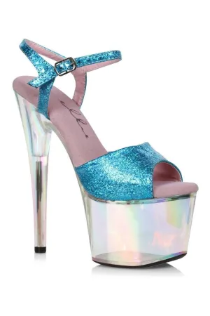 709-ZABRINA Sandal | Blue Faux Leather