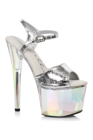 709-ZABRINA Sandal | Silver Faux Leather