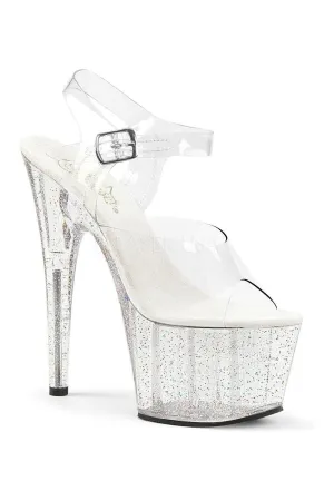 ADORE-708MG Platform Sandal  | Clear Vinyl