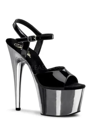 ADORE-709 Platform Sandal  | Black Patent