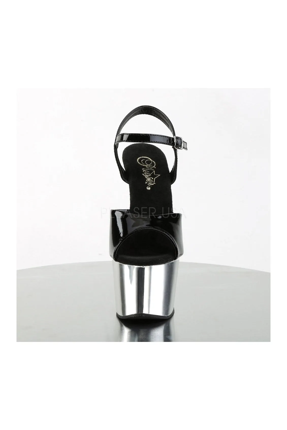 ADORE-709 Platform Sandal  | Black Patent