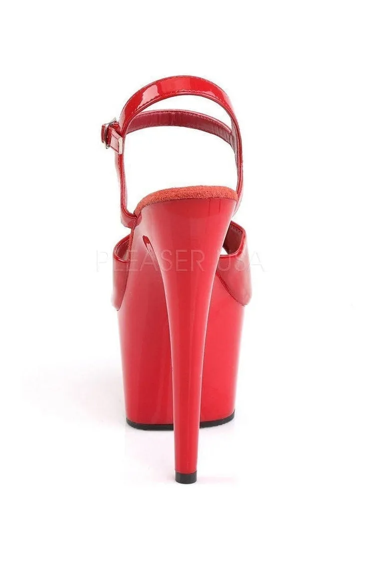 ADORE-709 Platform Sandal  | Red Patent