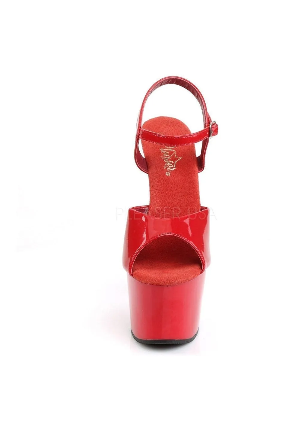 ADORE-709 Platform Sandal  | Red Patent