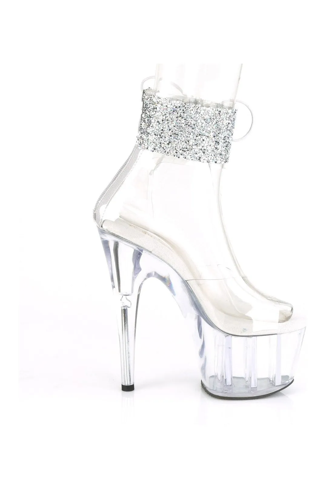 ADORE-724RS-02 Exotic Sandal | Clear Vinyl