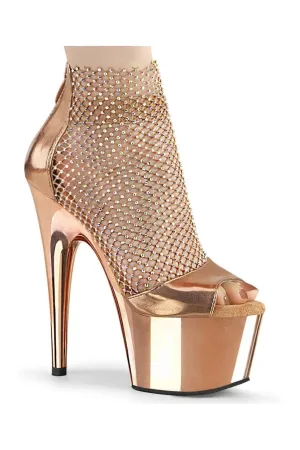 ADORE-765RM Exotic Sandal | Rose Gold Faux Leather