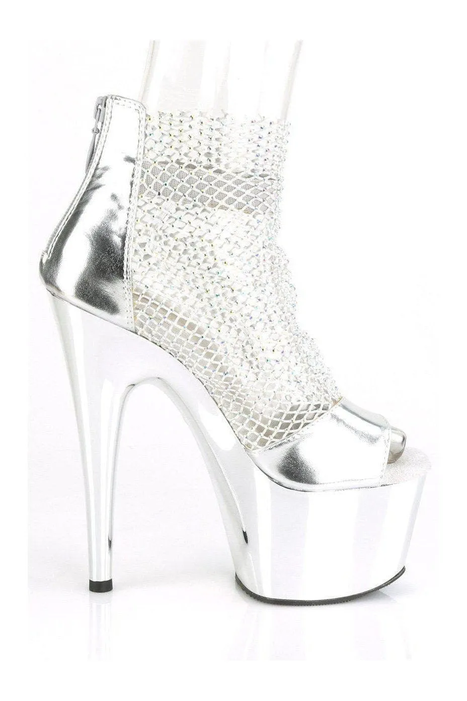 ADORE-765RM Sandal | Silver Faux Leather