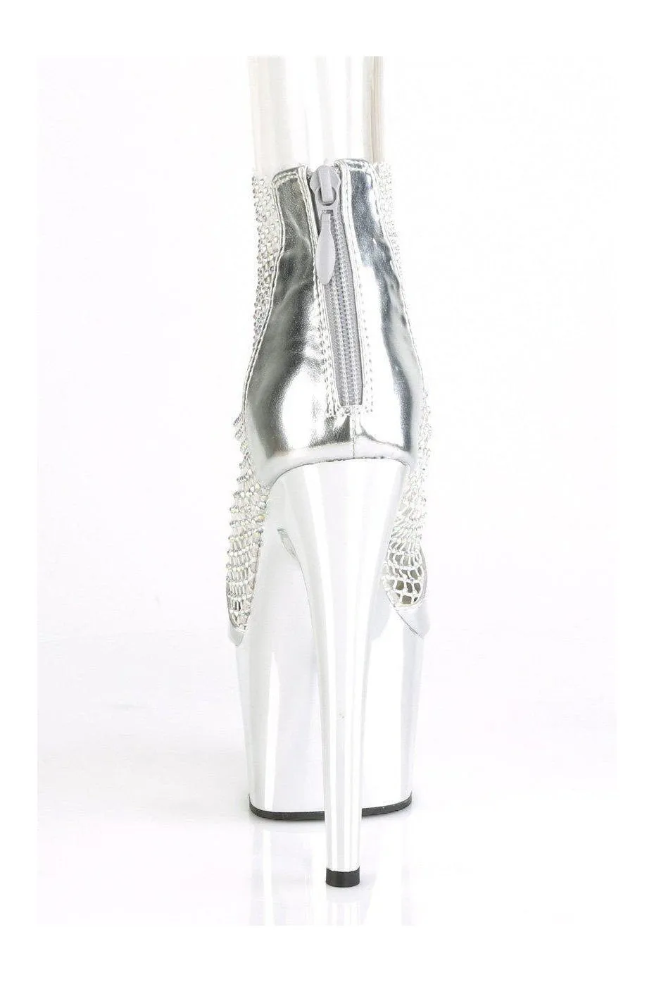 ADORE-765RM Sandal | Silver Faux Leather