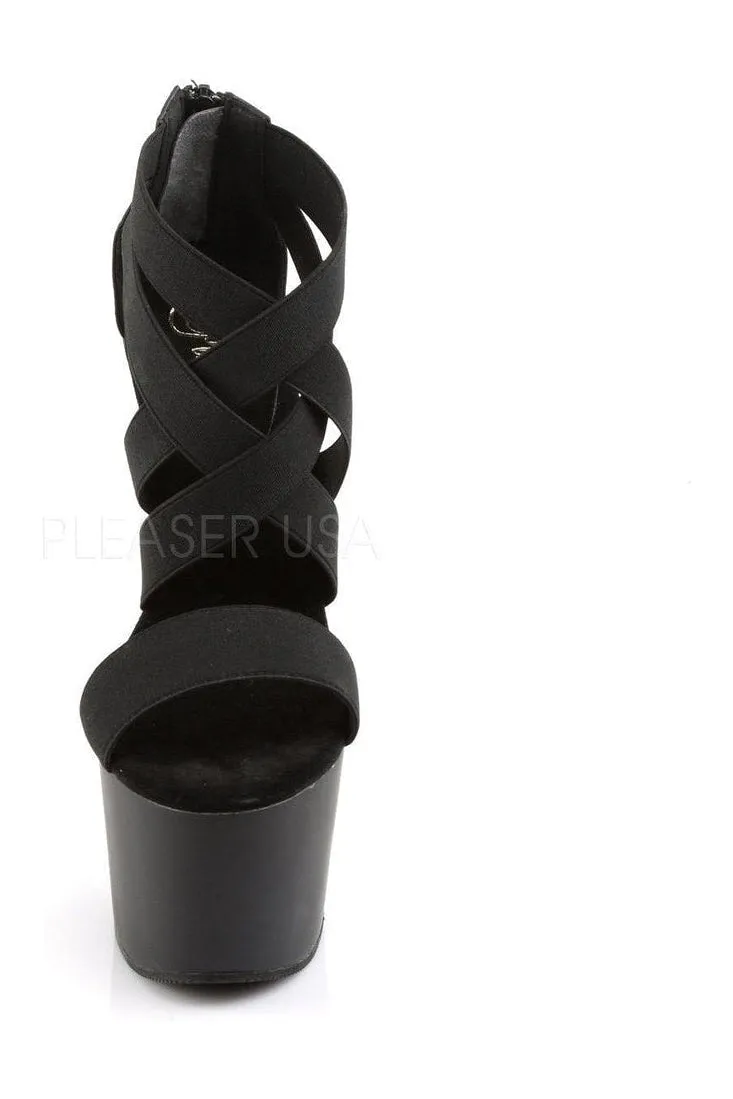 ADORE-769 Platform Sandal  | Black elastic