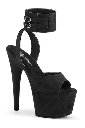ADORE-791FS Exotic Platform Sandal | Black Faux Leather