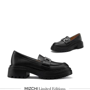 *ALCOR BROWN - flatform leather brogue