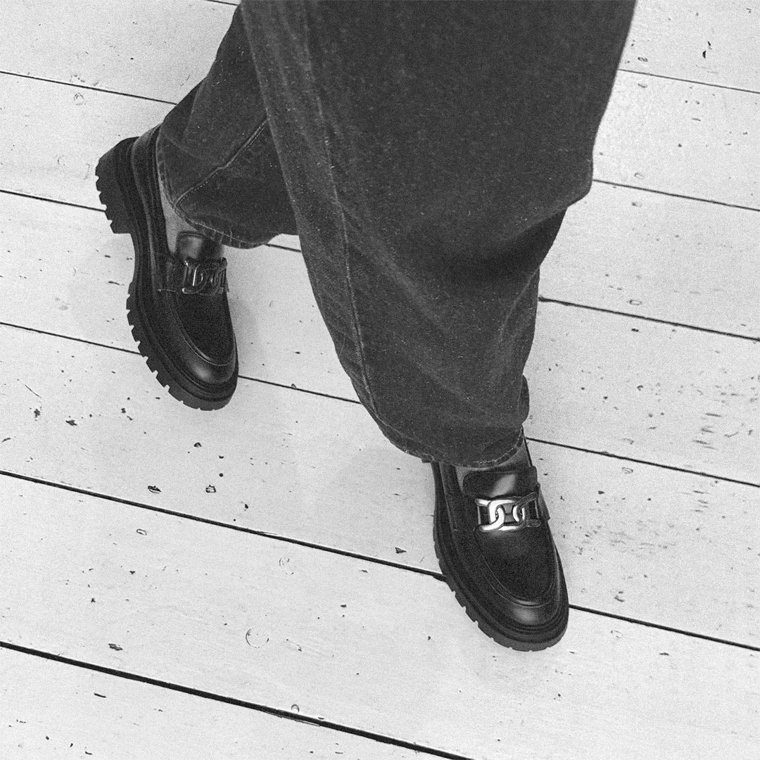 *ALCOR BROWN - flatform leather brogue