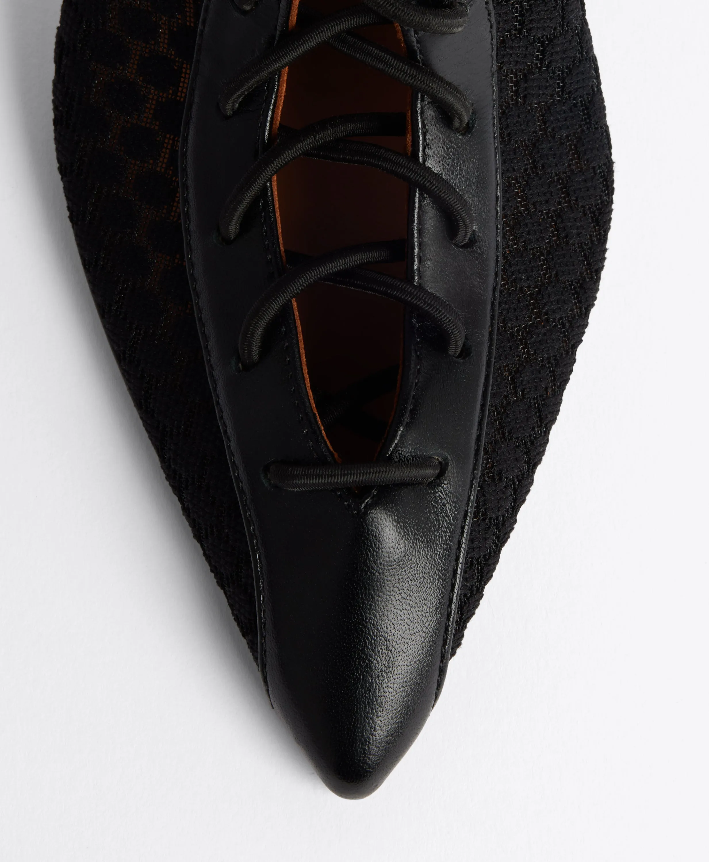 Alessandra 85 Black Lace Slingbacks