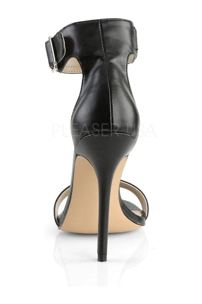 AMUSE-10 Sandal  | Black Faux Leather
