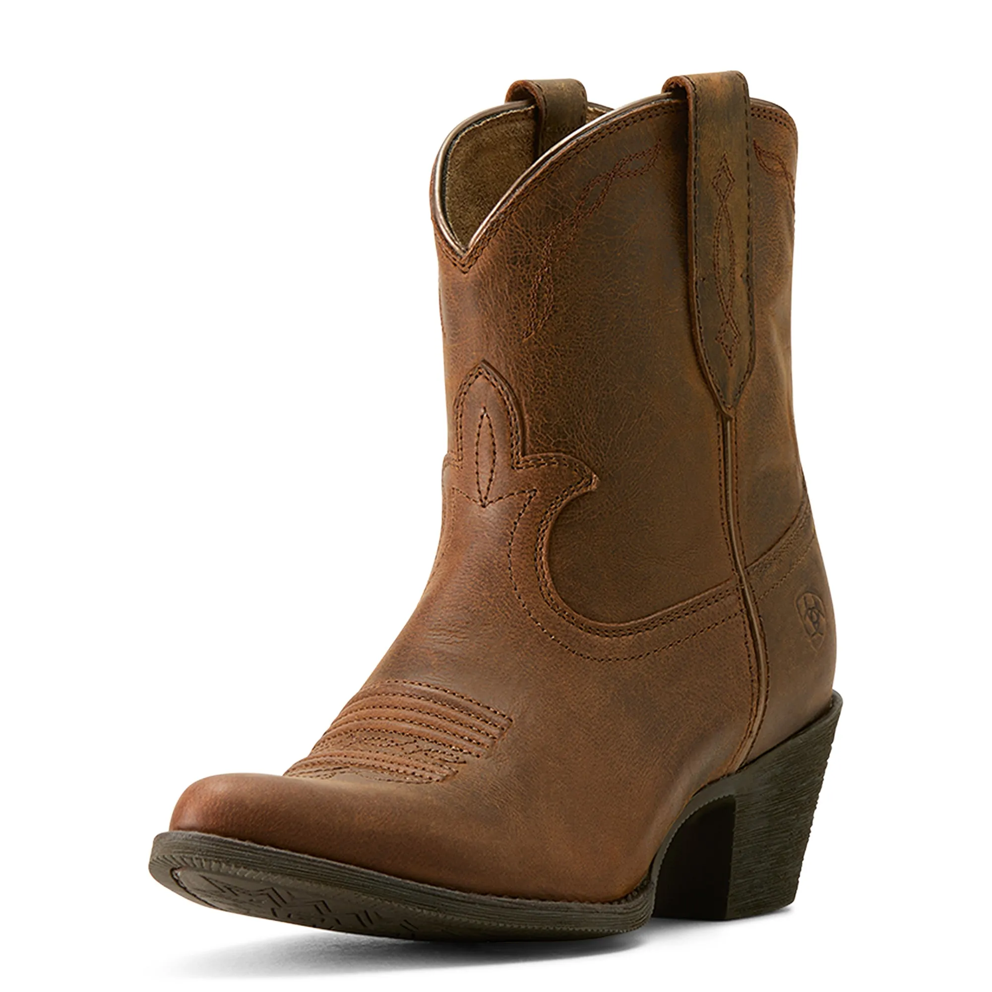 Ariat Ladies 10061308 Maggie Ankle Western Boots in Sassy Brown