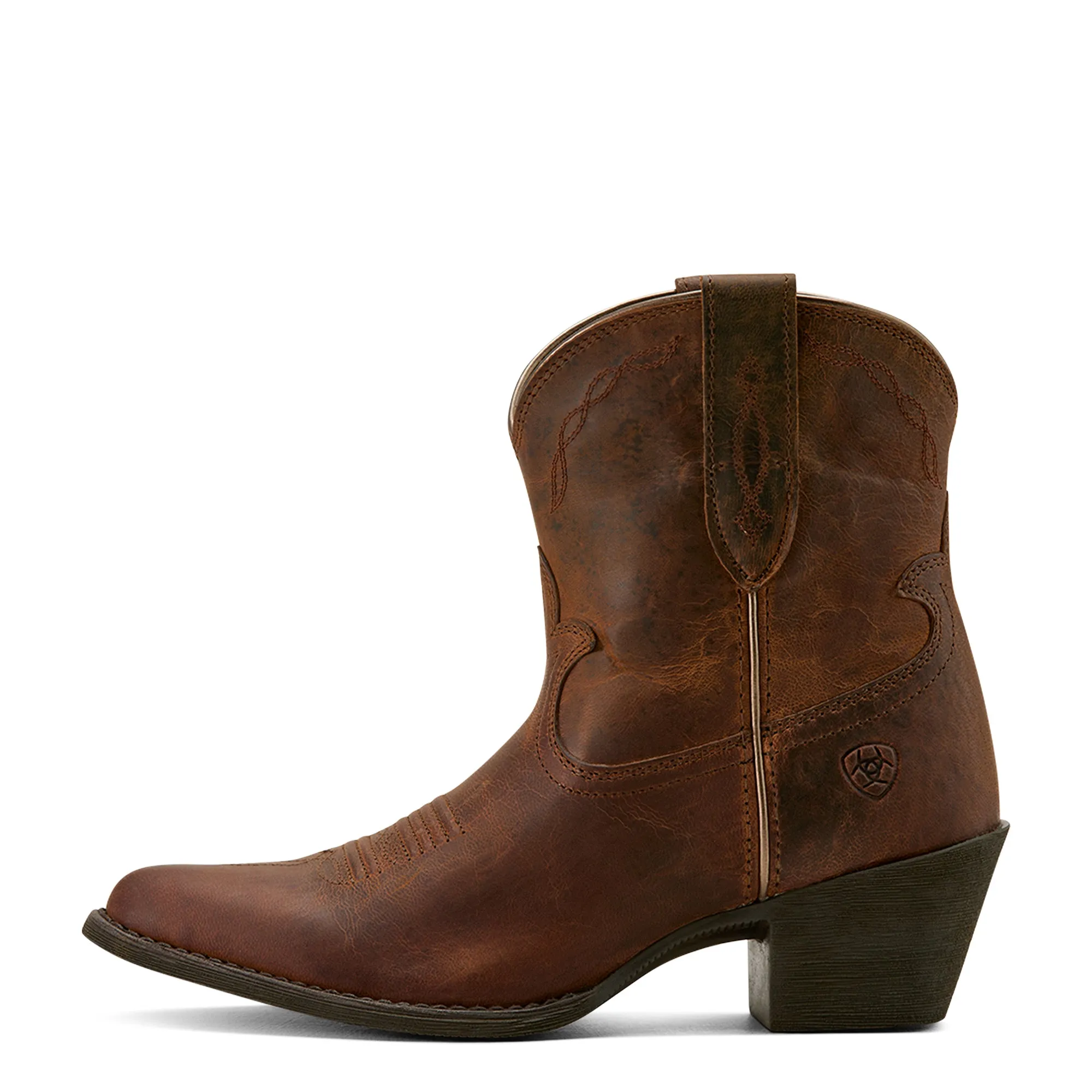 Ariat Ladies 10061308 Maggie Ankle Western Boots in Sassy Brown