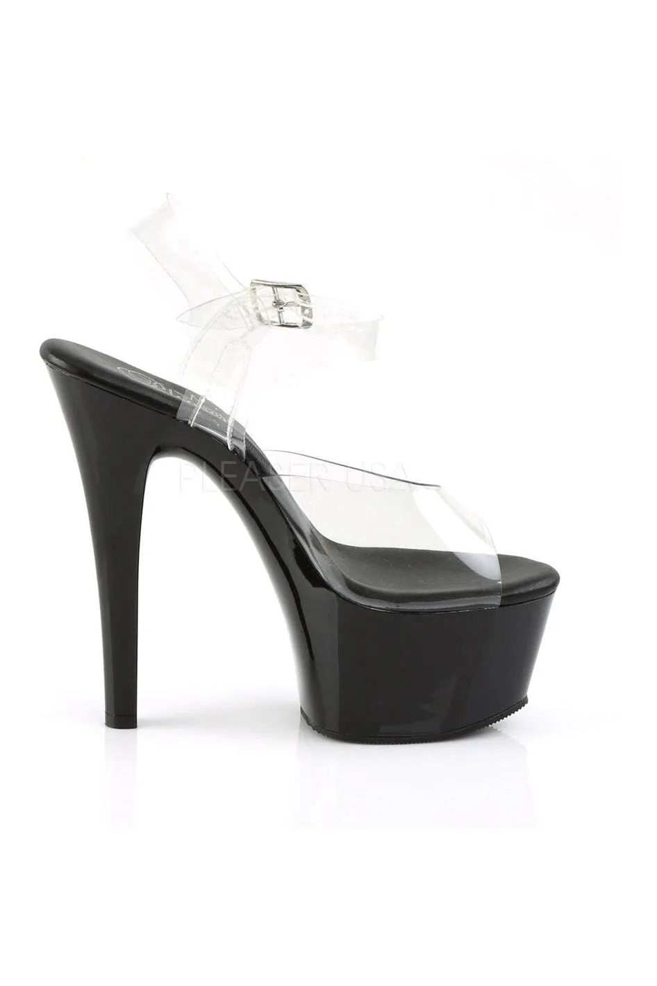 ASPIRE-608 Platform Sandal  | Black Vinyl