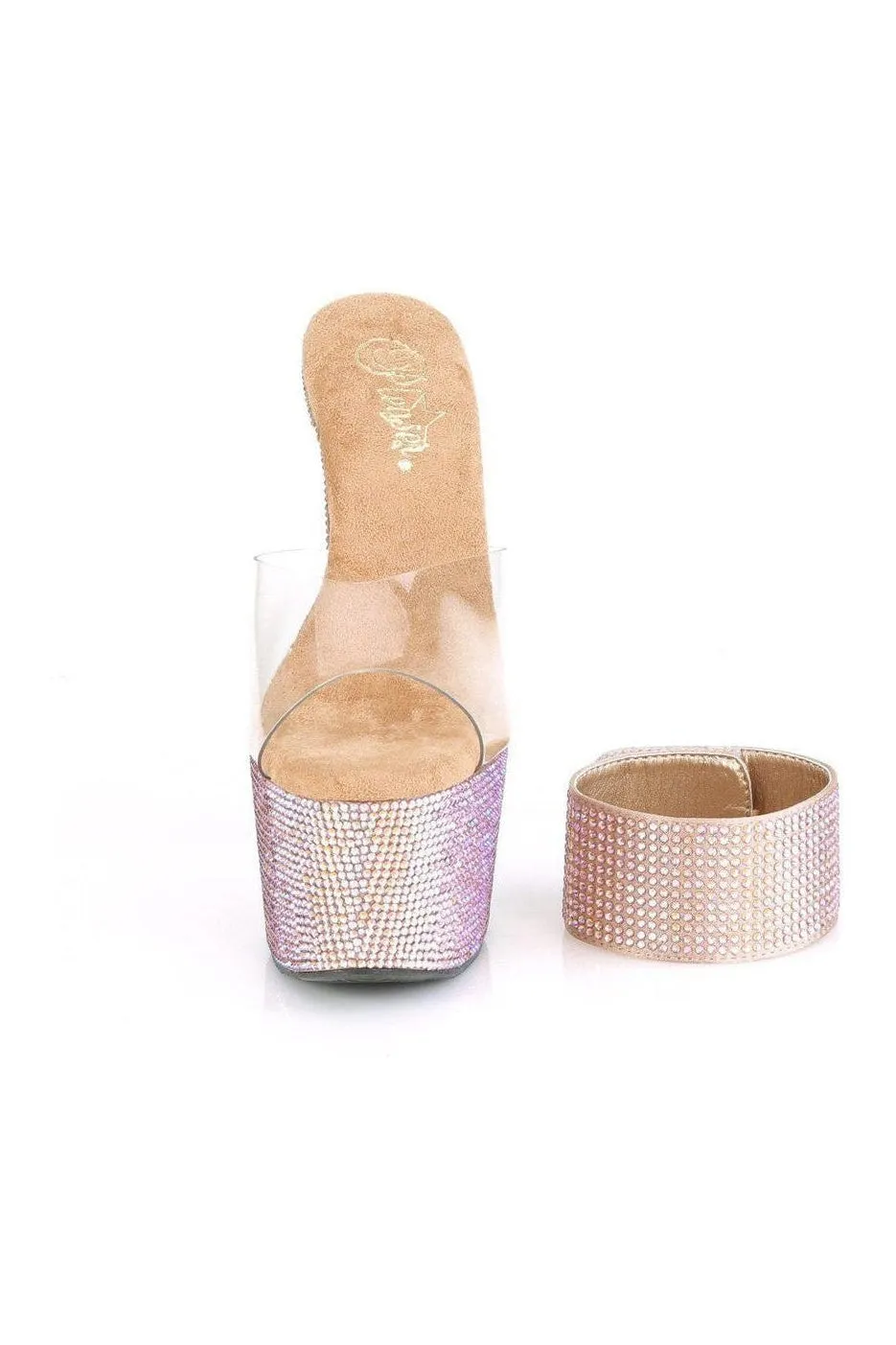 BEJEWELED-712RS Sandal | Clear Vinyl