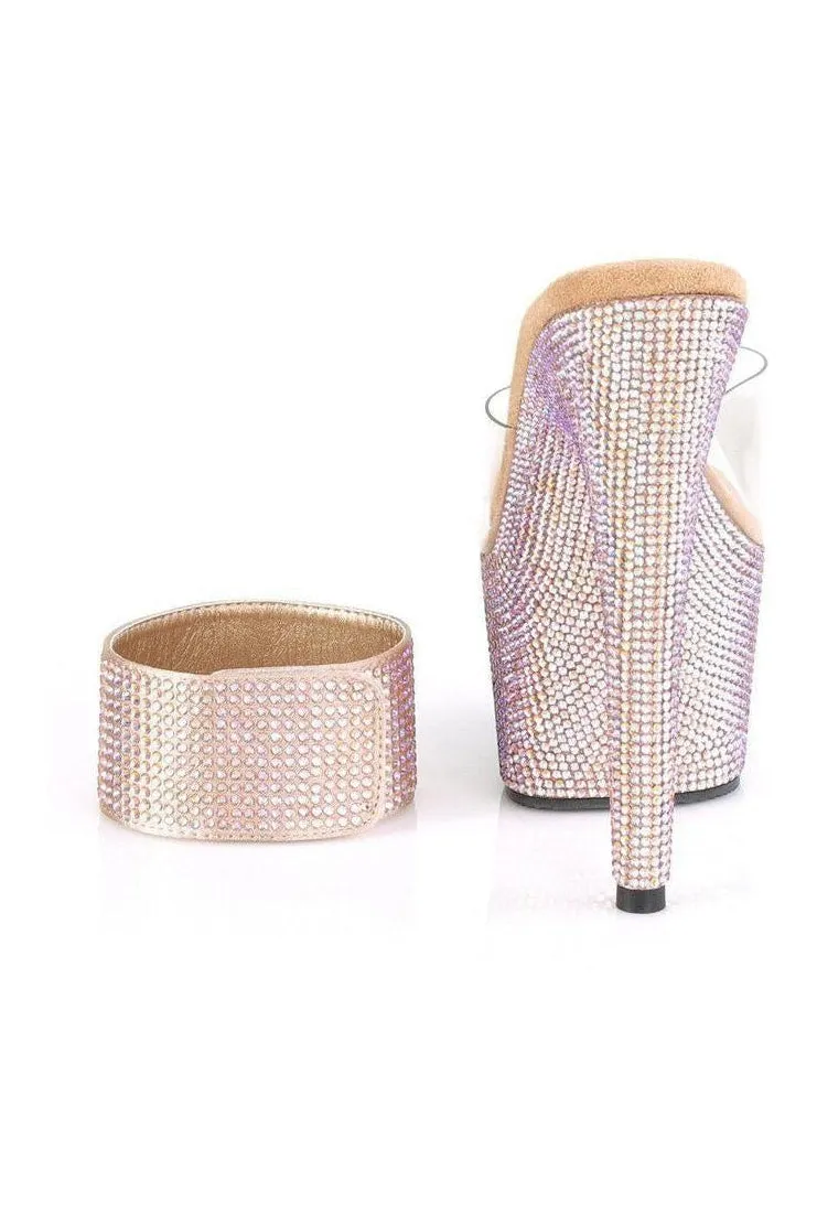 BEJEWELED-712RS Sandal | Clear Vinyl