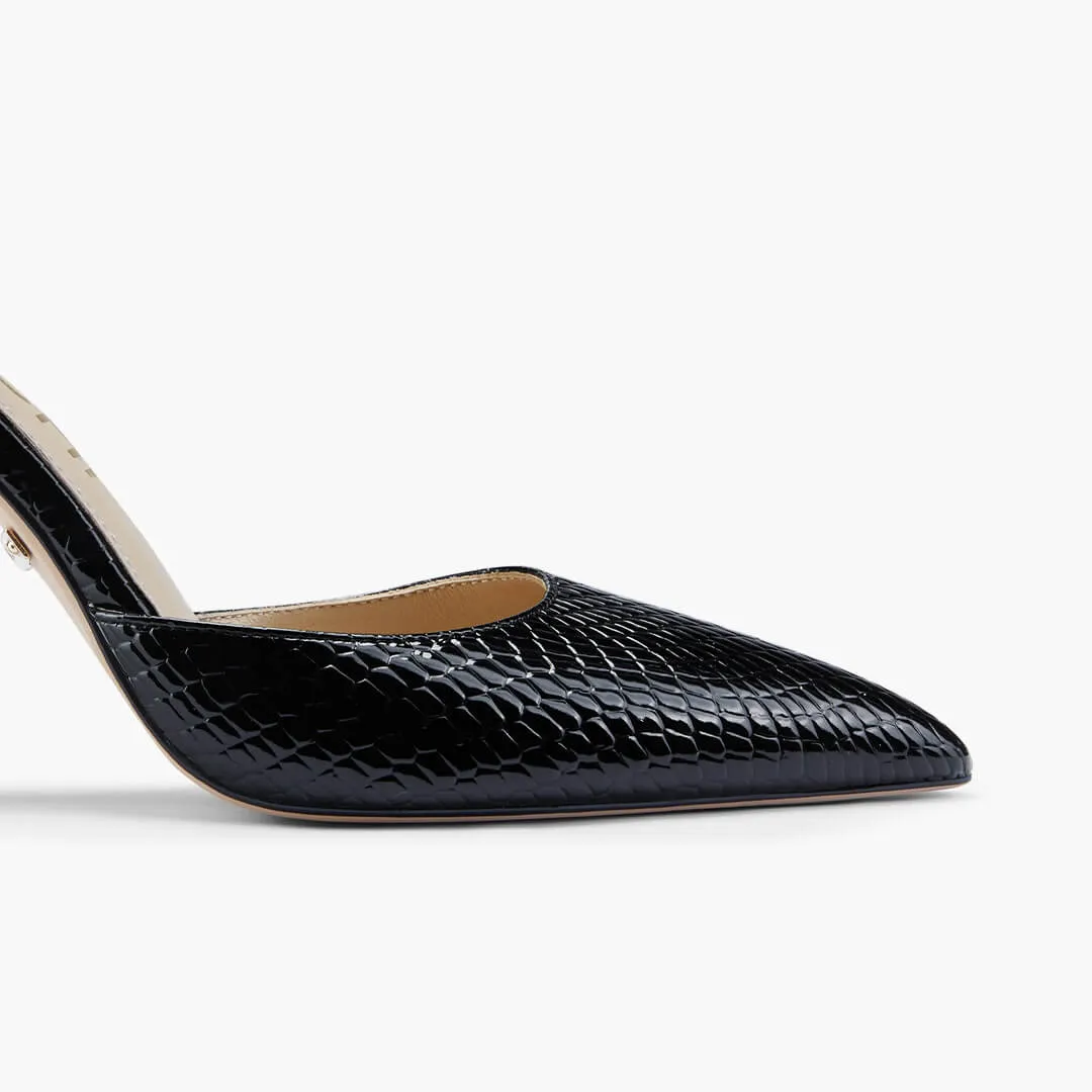 *BIANCA LIZARD - classic ankle strap pumps
