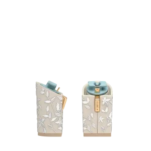 Block Heel Kit 4 Ivory Floral Embroidery