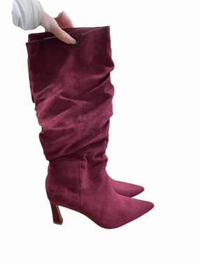 Boots Knee Heels By Shoedazzle In Red, Size: 8