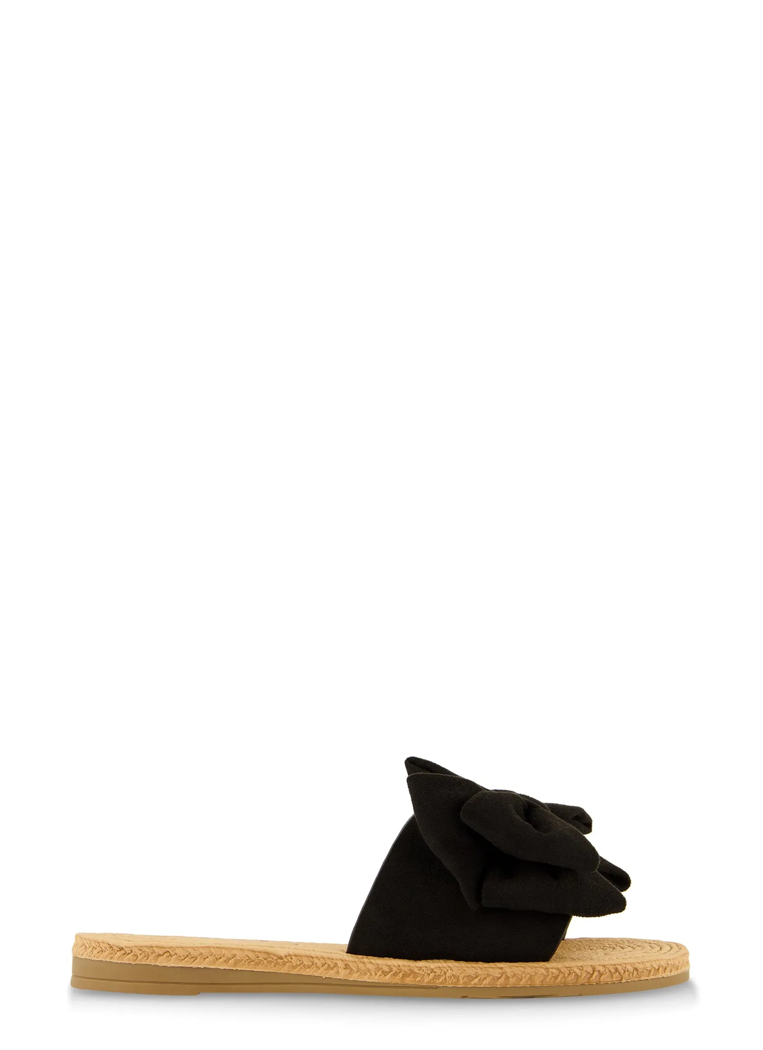 Bow Band Espadrille Slide Sandals