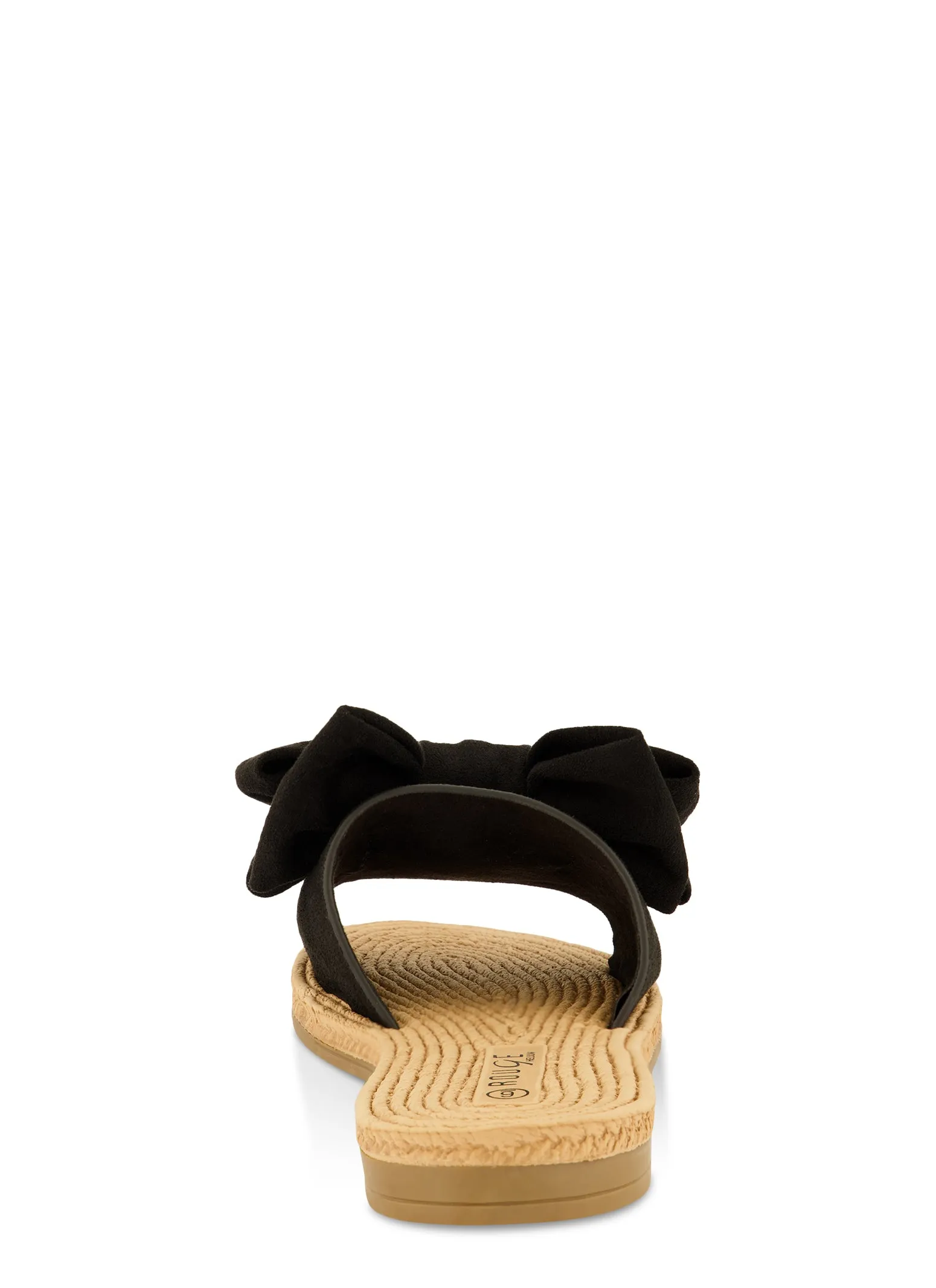 Bow Band Espadrille Slide Sandals