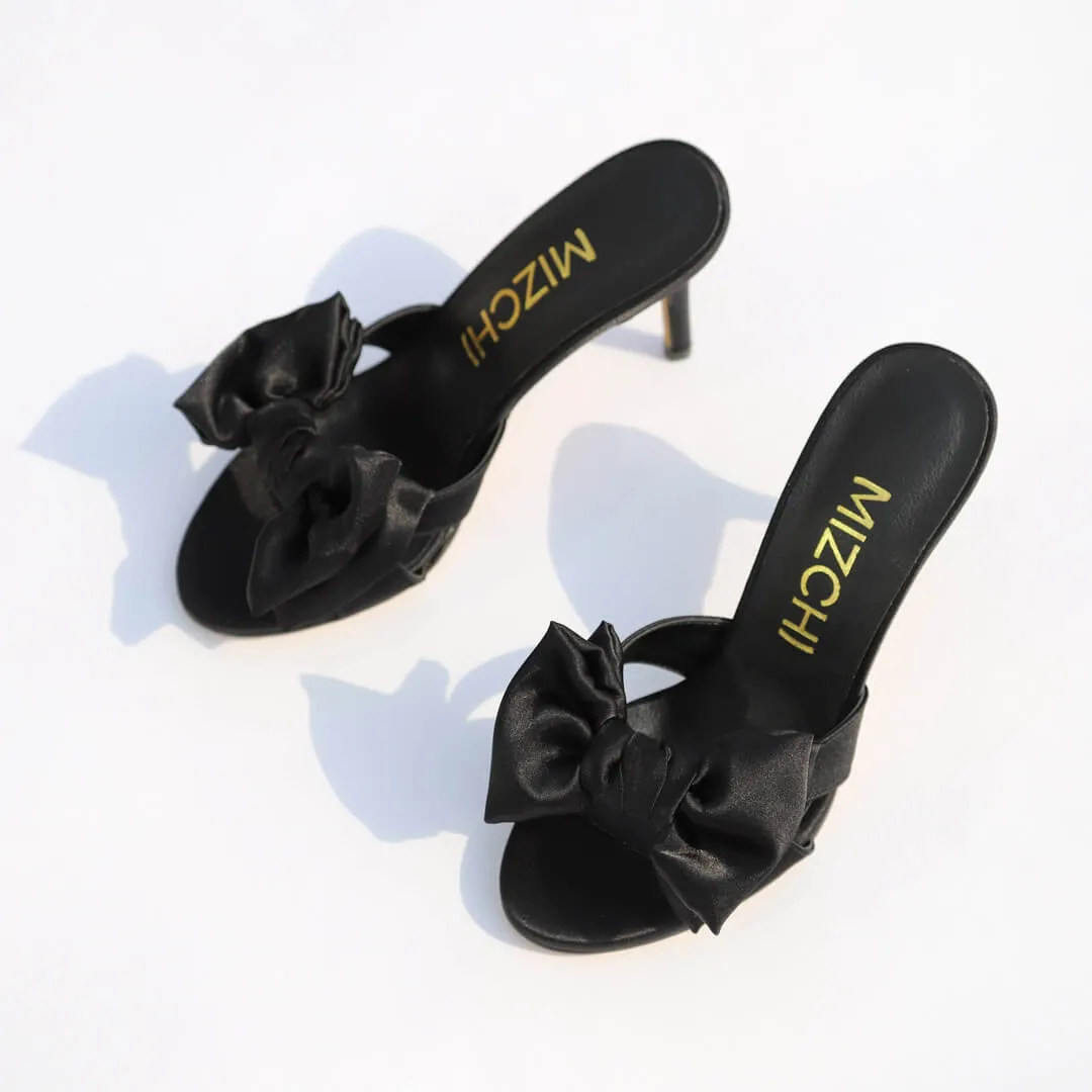 CANDRA - satin big bow mule