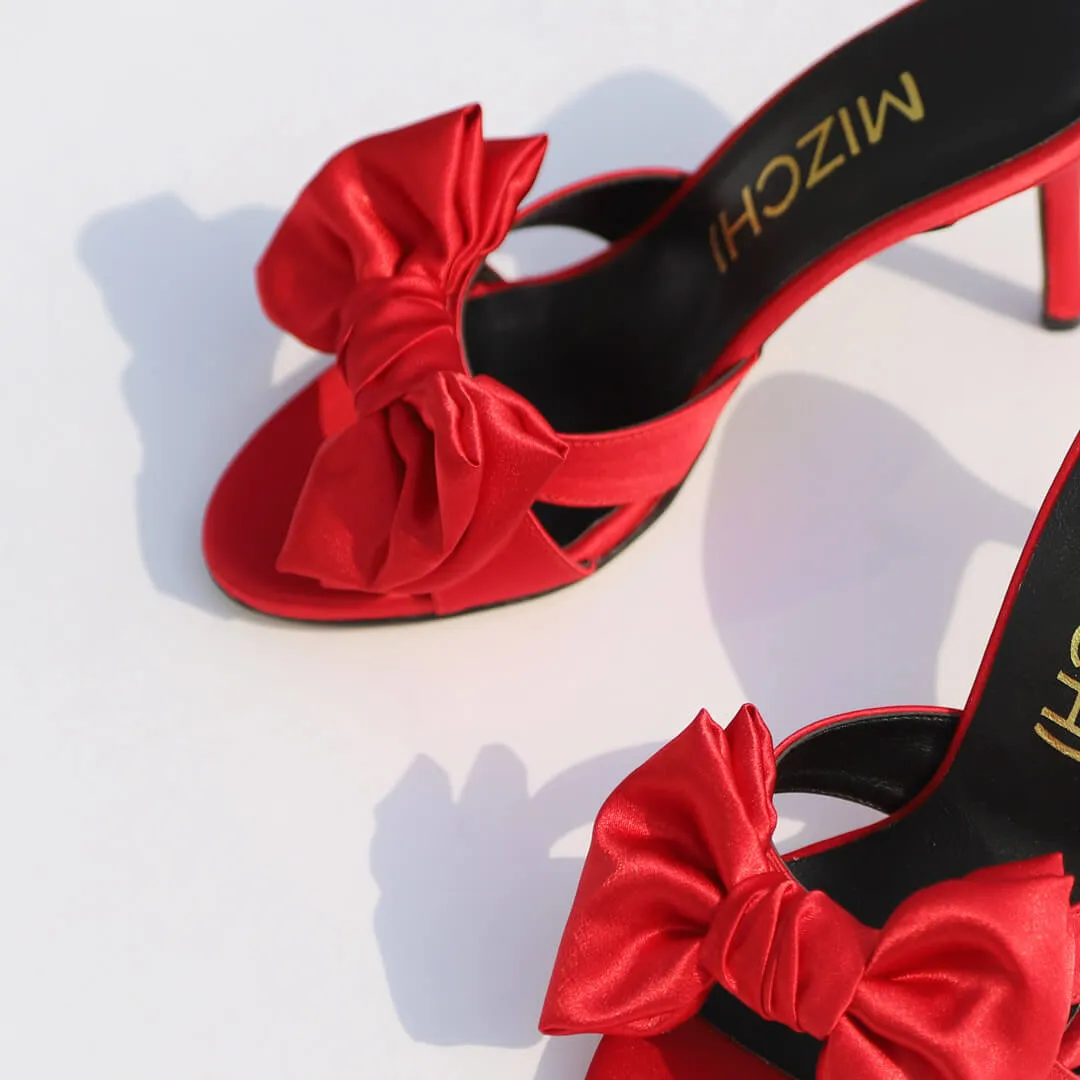 CANDRA - satin big bow mule
