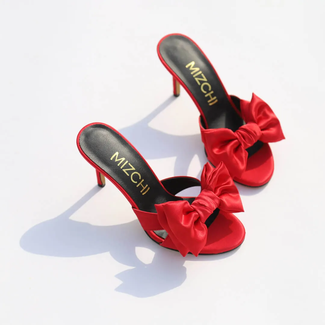 CANDRA - satin big bow mule