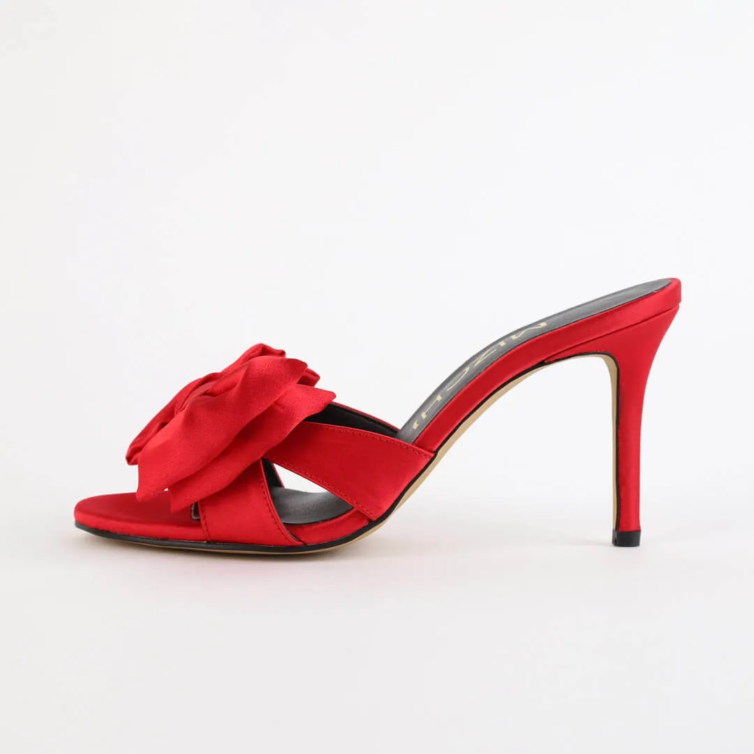 CANDRA - satin big bow mule