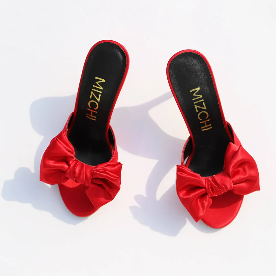 CANDRA - satin big bow mule