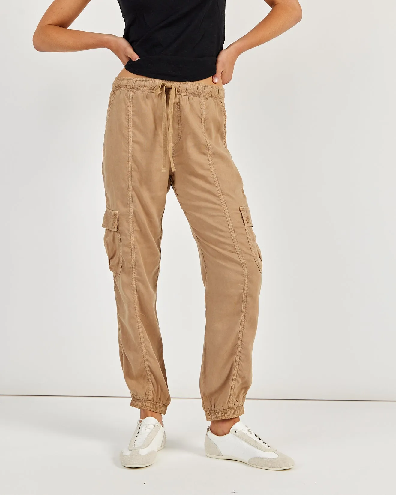 Cargo Track Pants - Safari Sand