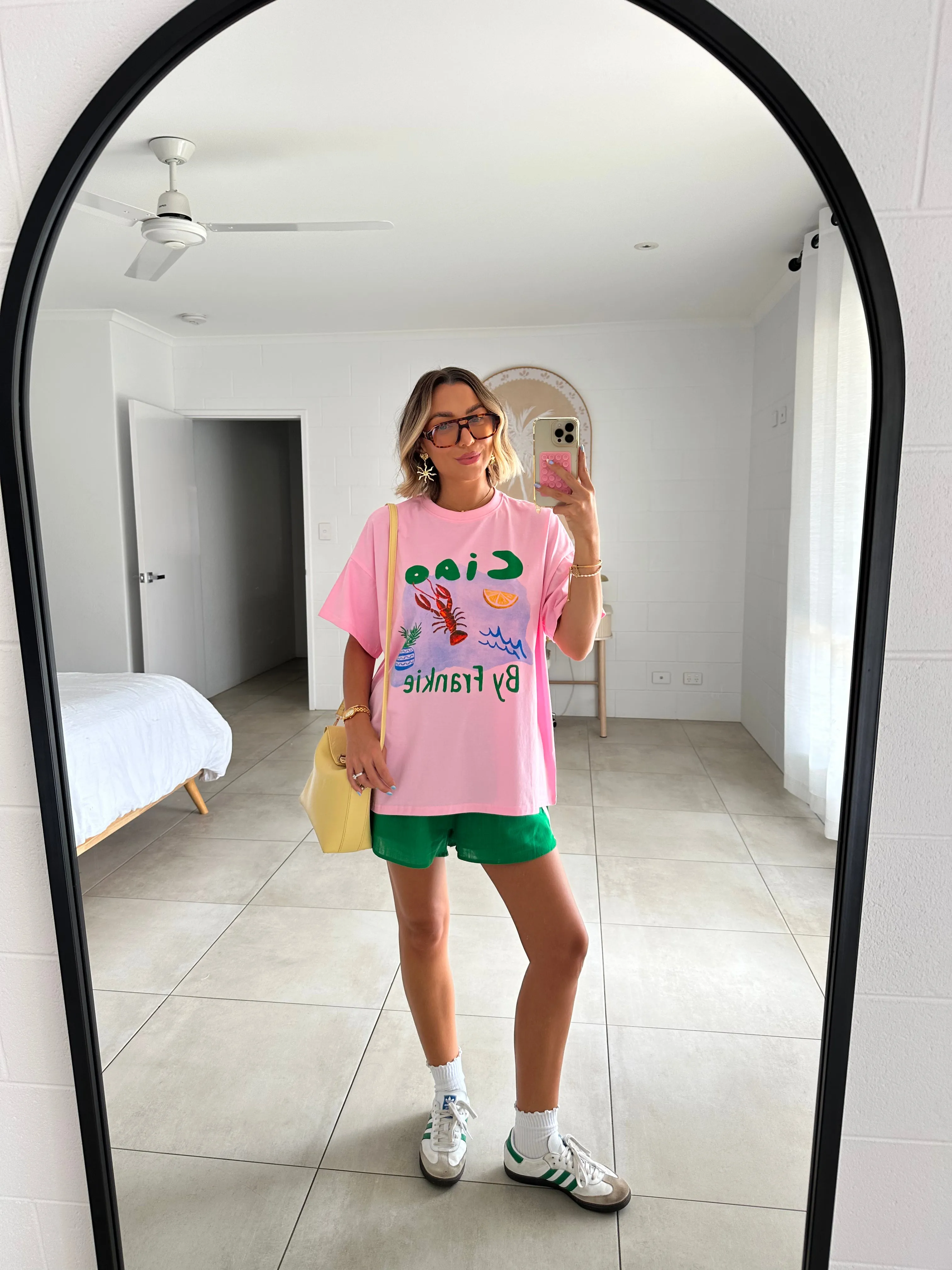 Ciao By Frankie Top and Shorts Set - Pink/Green