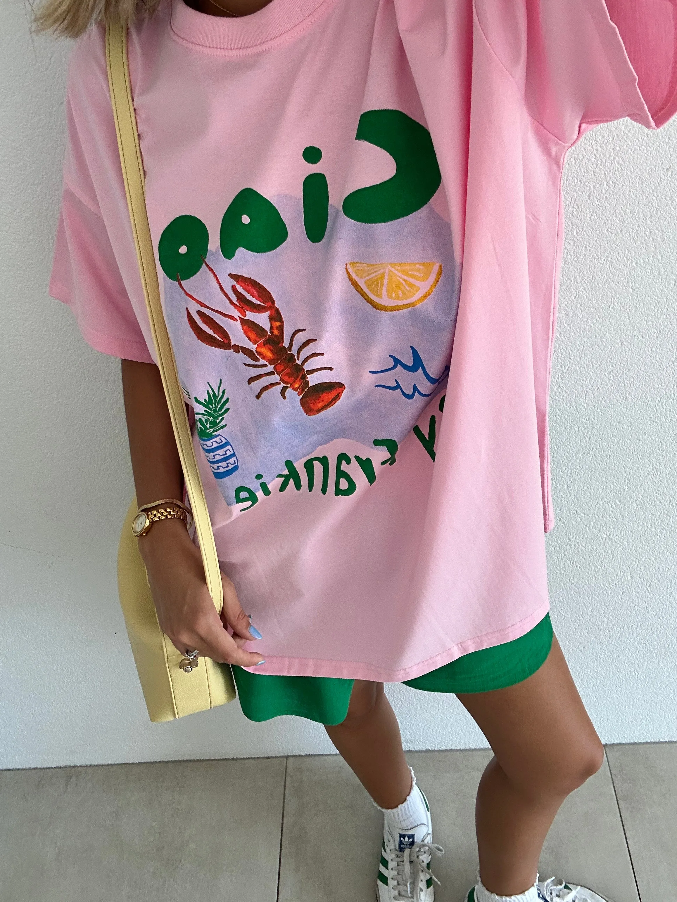 Ciao By Frankie Top and Shorts Set - Pink/Green