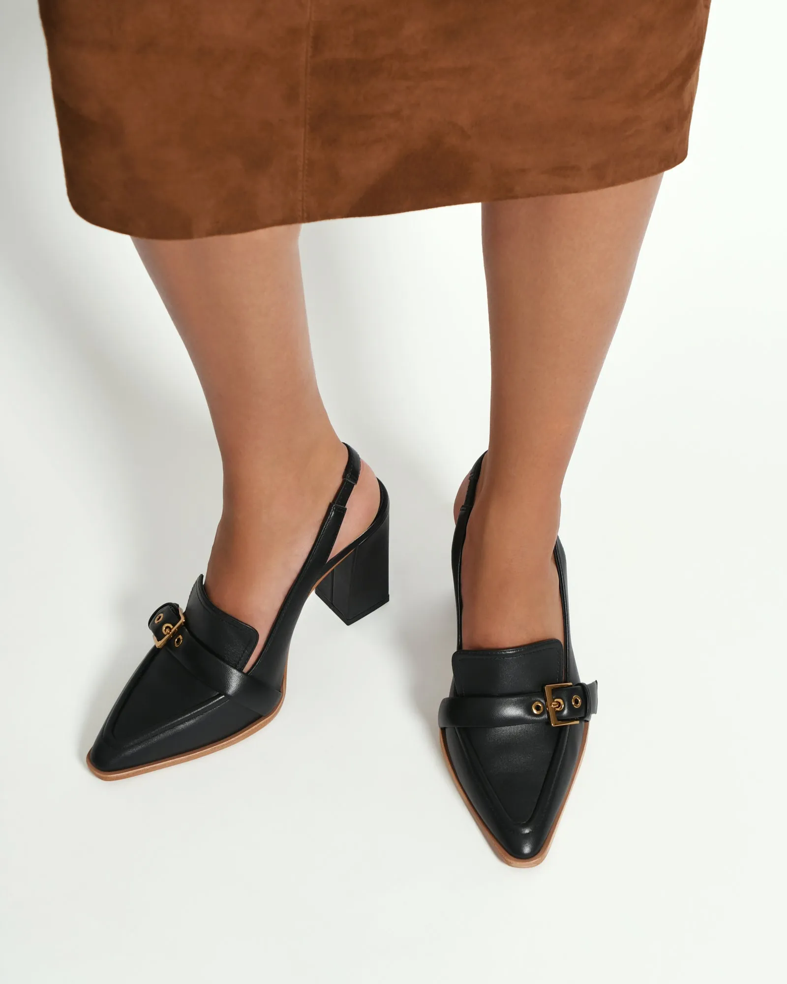 CODIE HIGH HEELS BLACK LEATHER