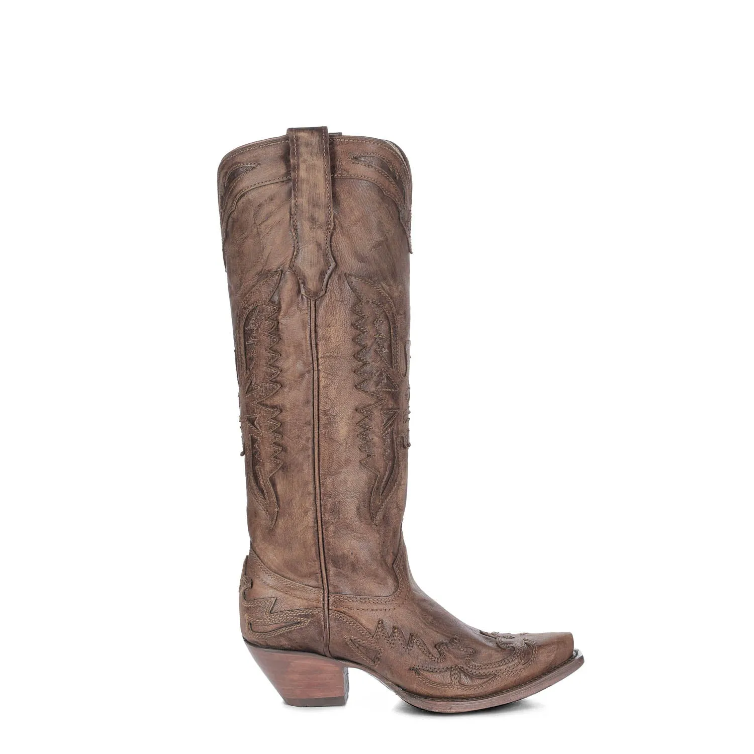 Corral Ladies Brown Cowhide Leather Cowgirl Boots