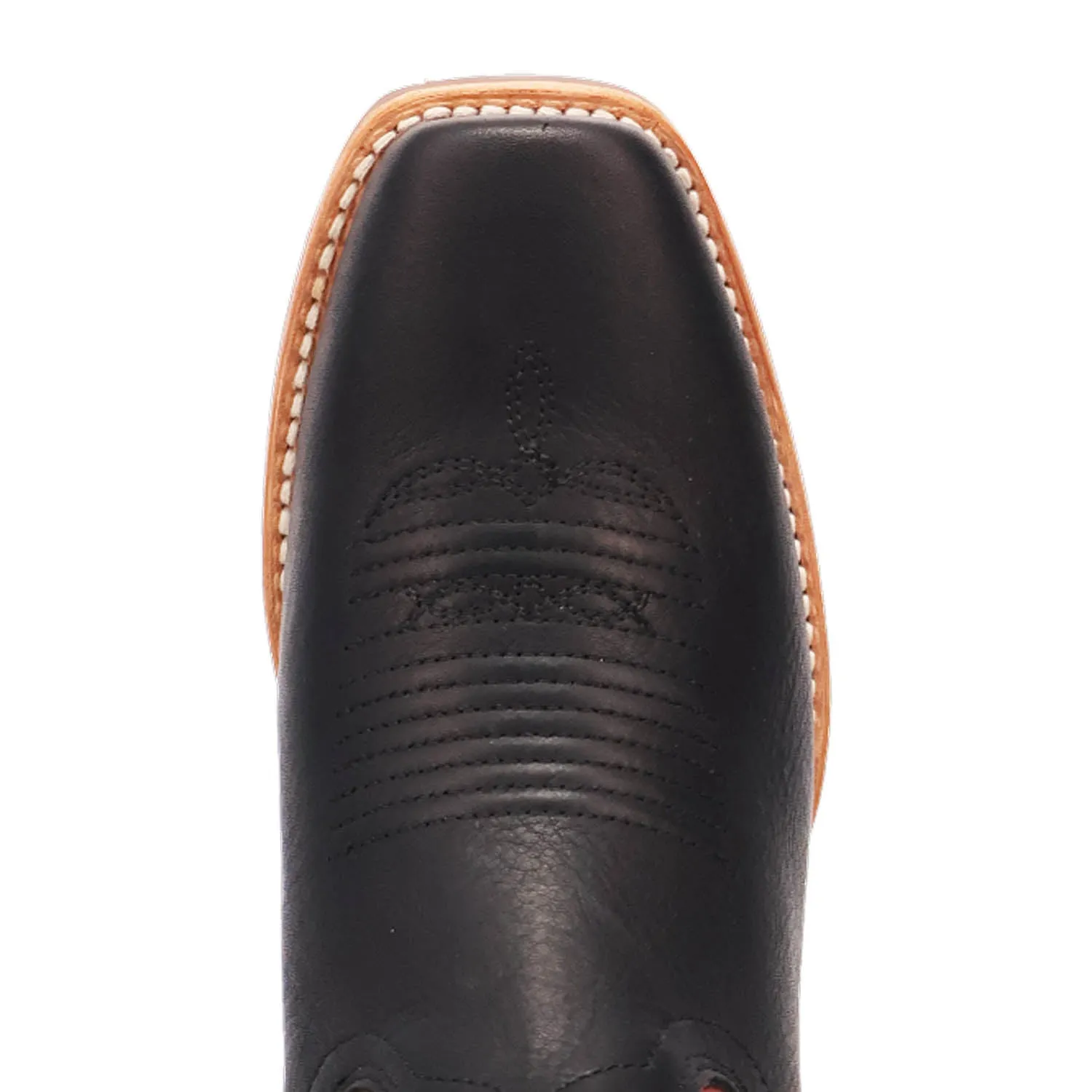 Dan Post Mens Creed Black/Red Leather Cowboy Boots 10 EW
