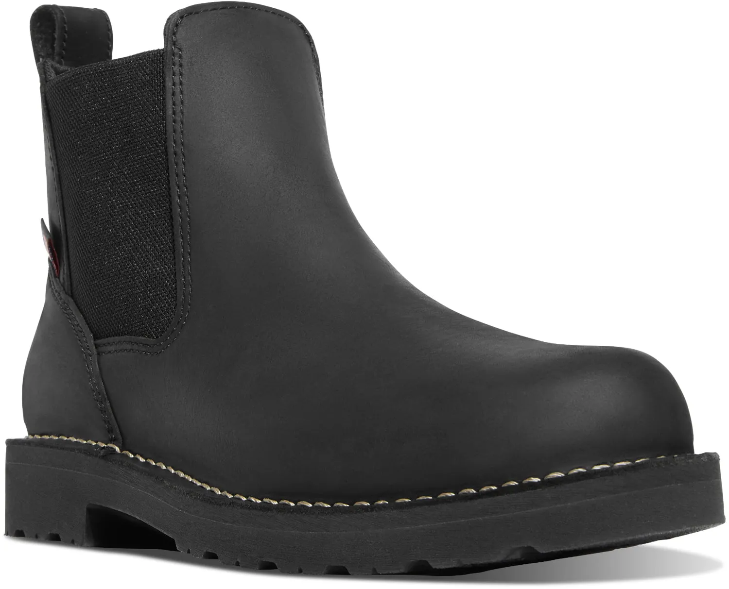 Danner Mens Bull Run Chelsea Black Leather Work Boots