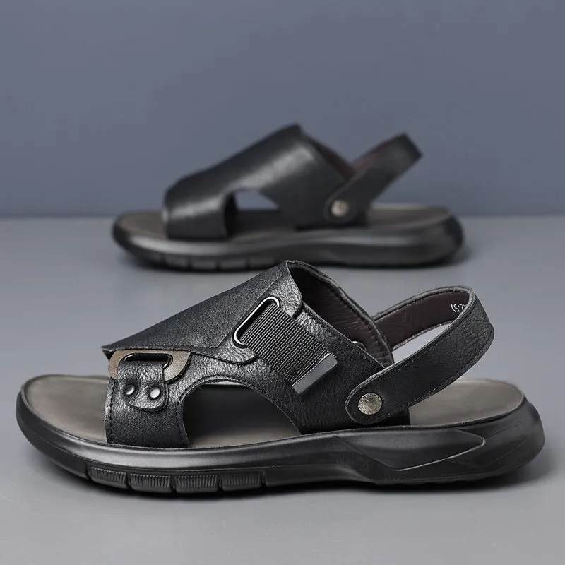 Durable Non-Slip Leather Men Sandals