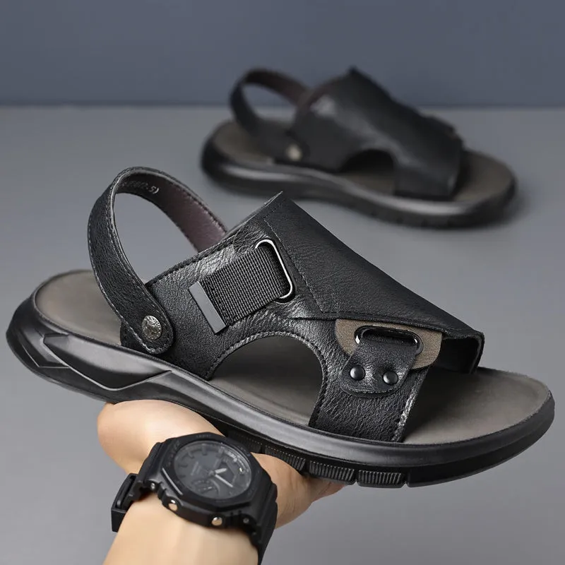 Durable Non-Slip Leather Men Sandals