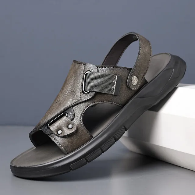 Durable Non-Slip Leather Men Sandals