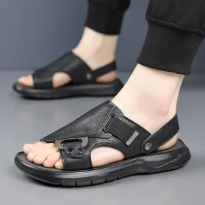 Durable Non-Slip Leather Men Sandals