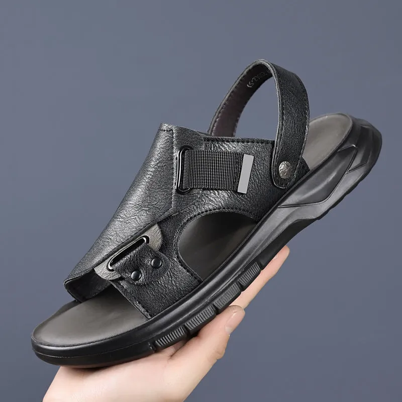 Durable Non-Slip Leather Men Sandals