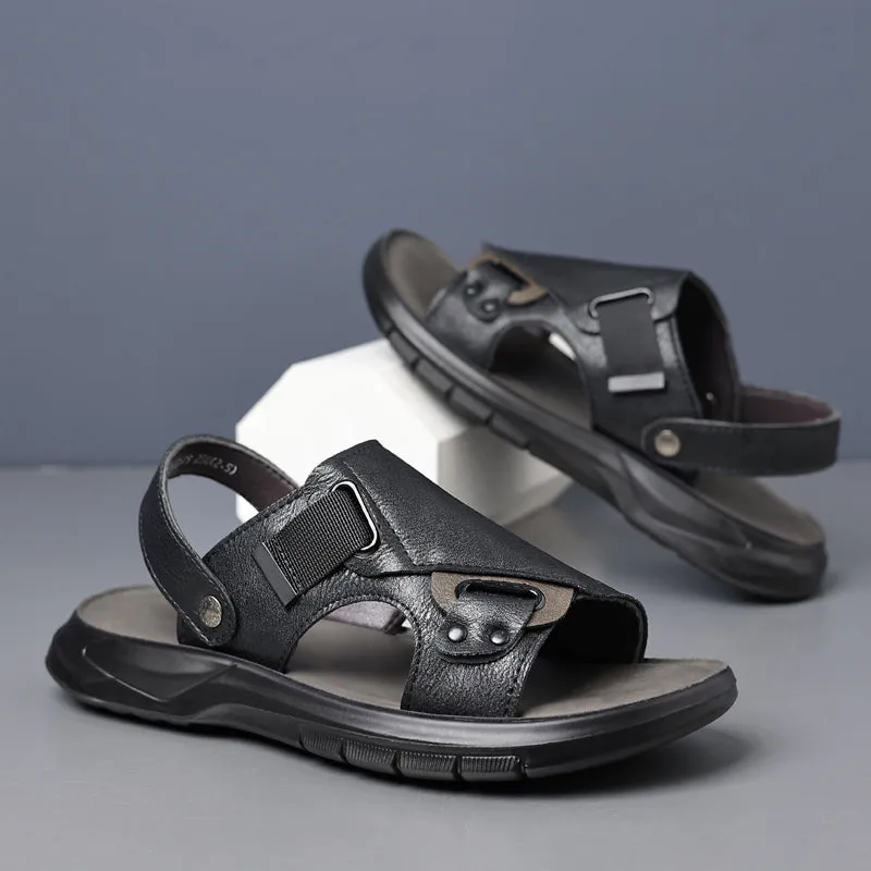 Durable Non-Slip Leather Men Sandals