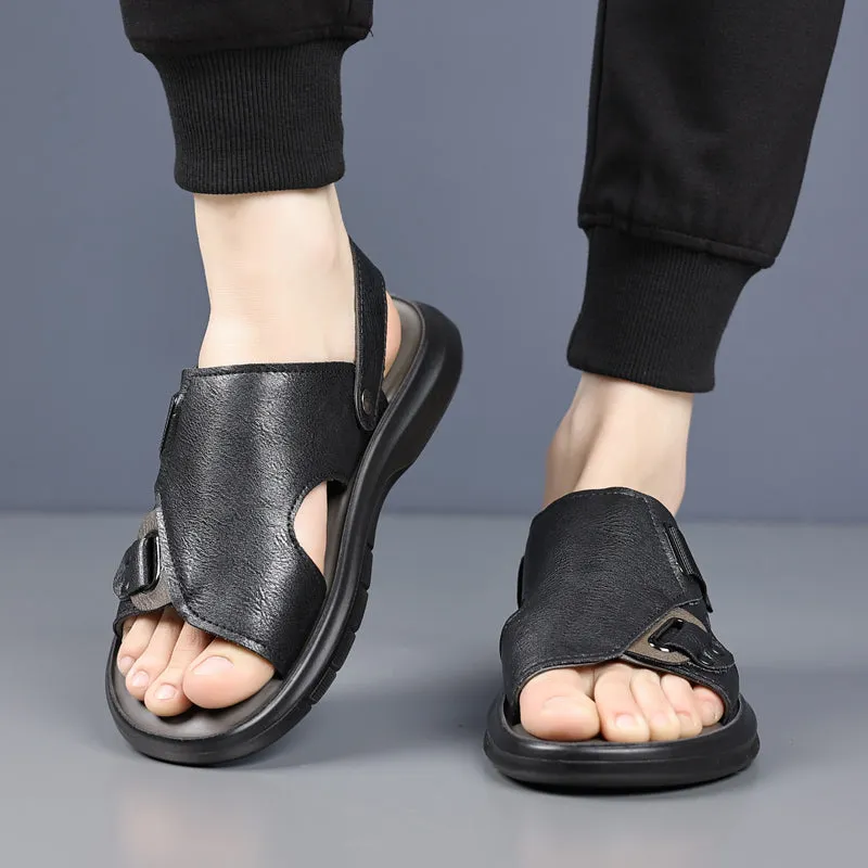 Durable Non-Slip Leather Men Sandals