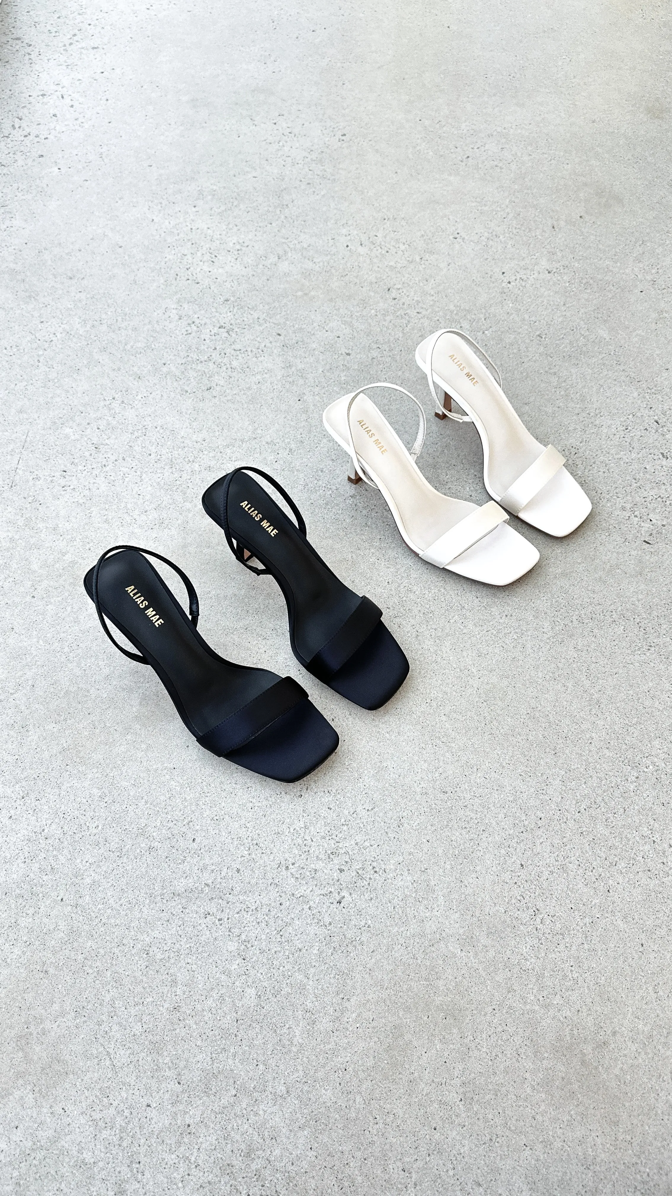 Emerson Heel - Bone Satin