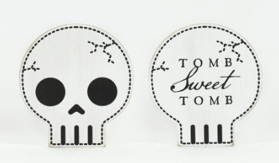 Fall Skull Reversible Sign